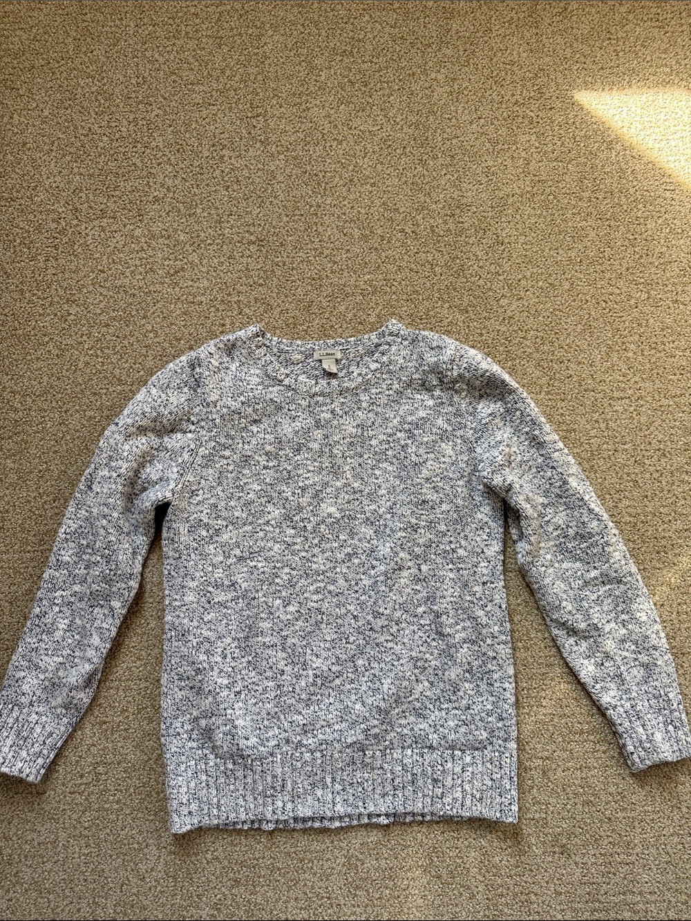 L.L. Bean Women's Marled Crewneck Sweater - Blue Gray